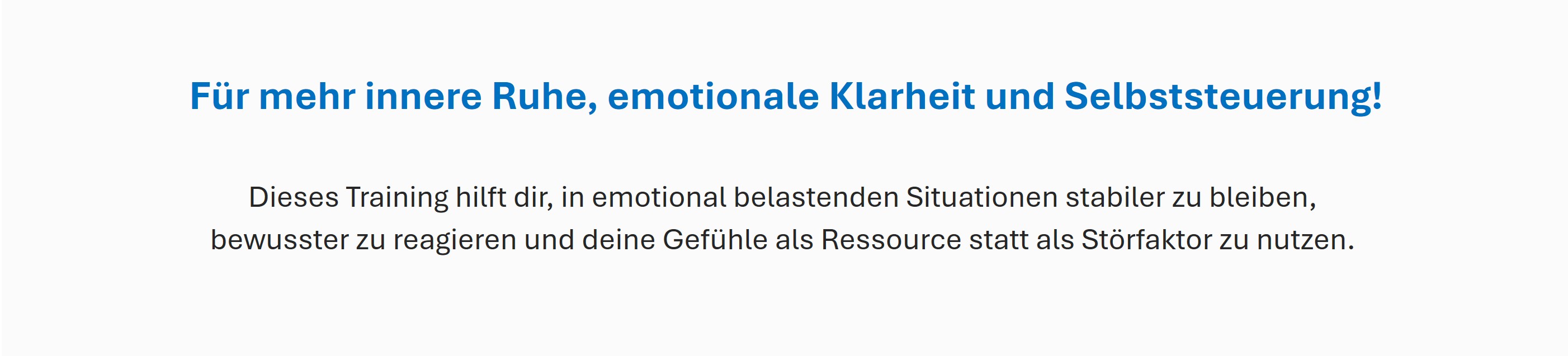 Kompakttraining Fühlen Bild 3