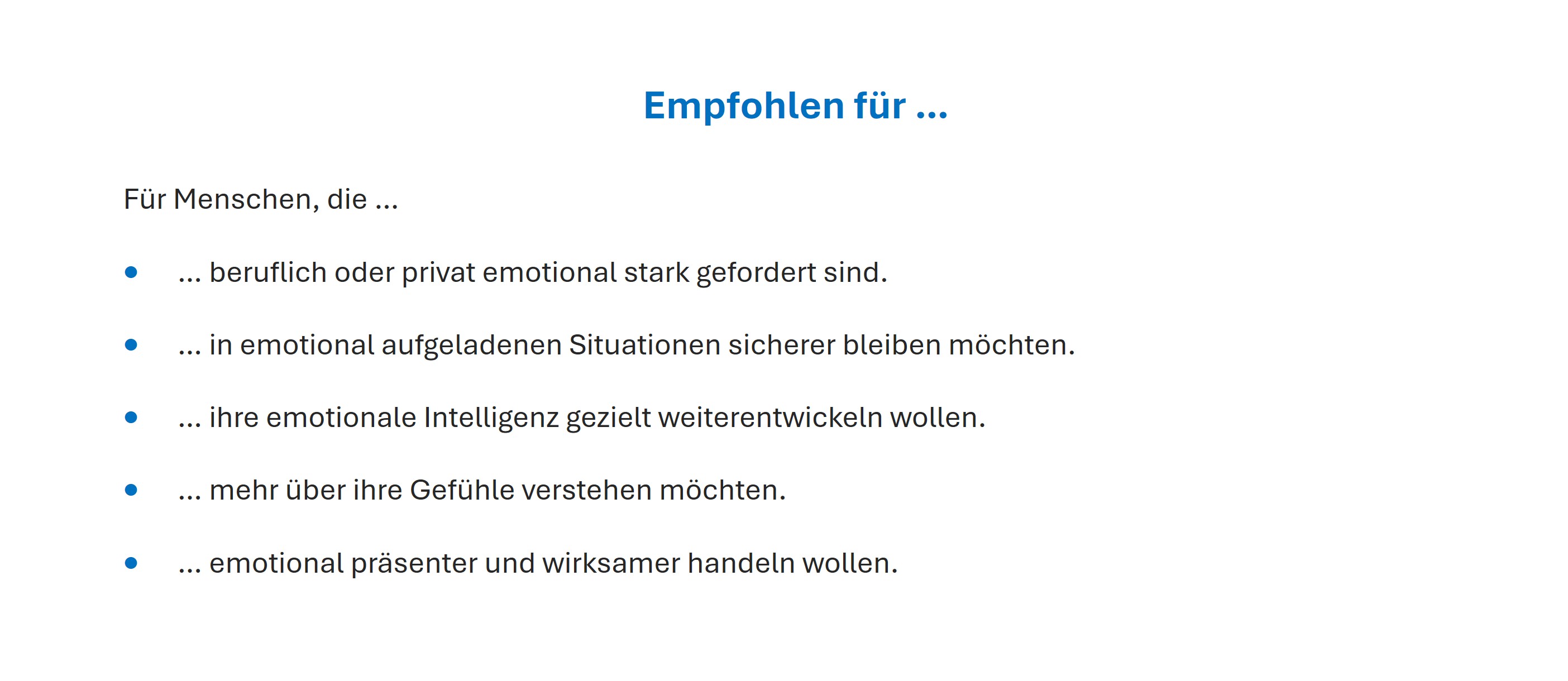 Kompakttraining Fühlen Bild 6