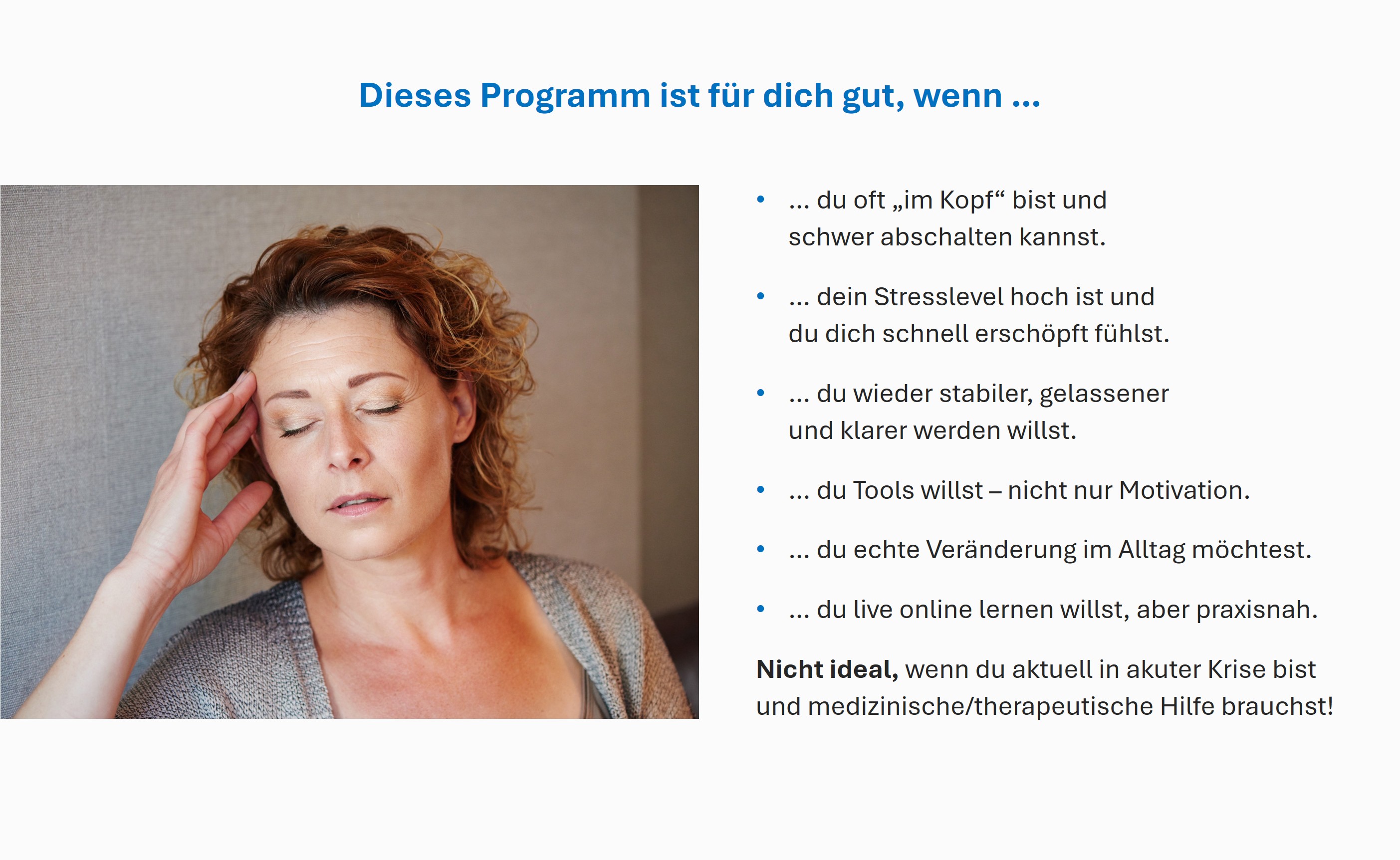 Trainingsprogramm Bild 3